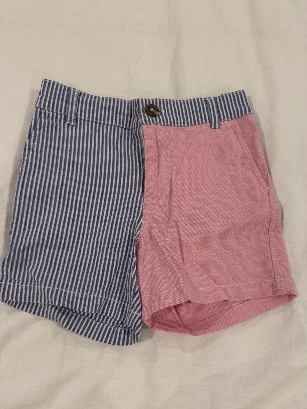 Ralph Lauren Pink and Blue Striped Jean Shorts